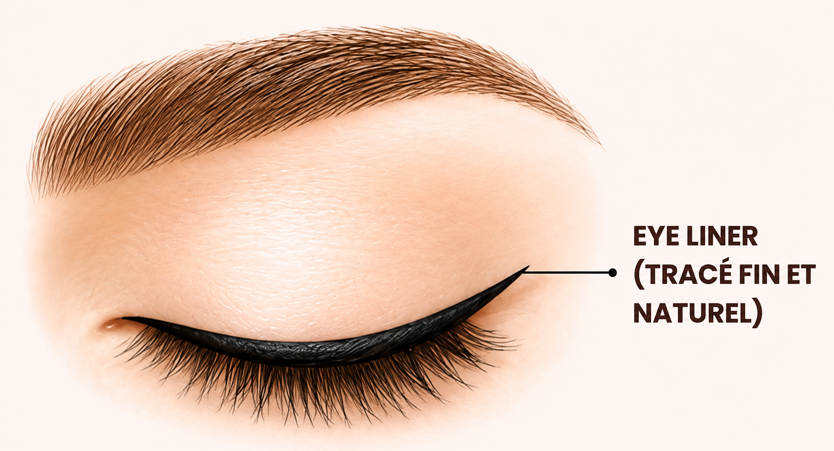 Eye liner tracé fin et naturel